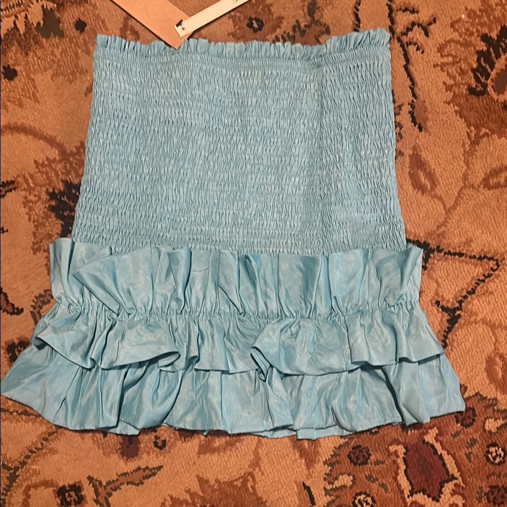Blue Ruffled DO+BE Skirt